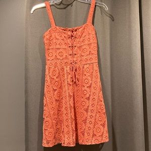 Dark peach mini dress